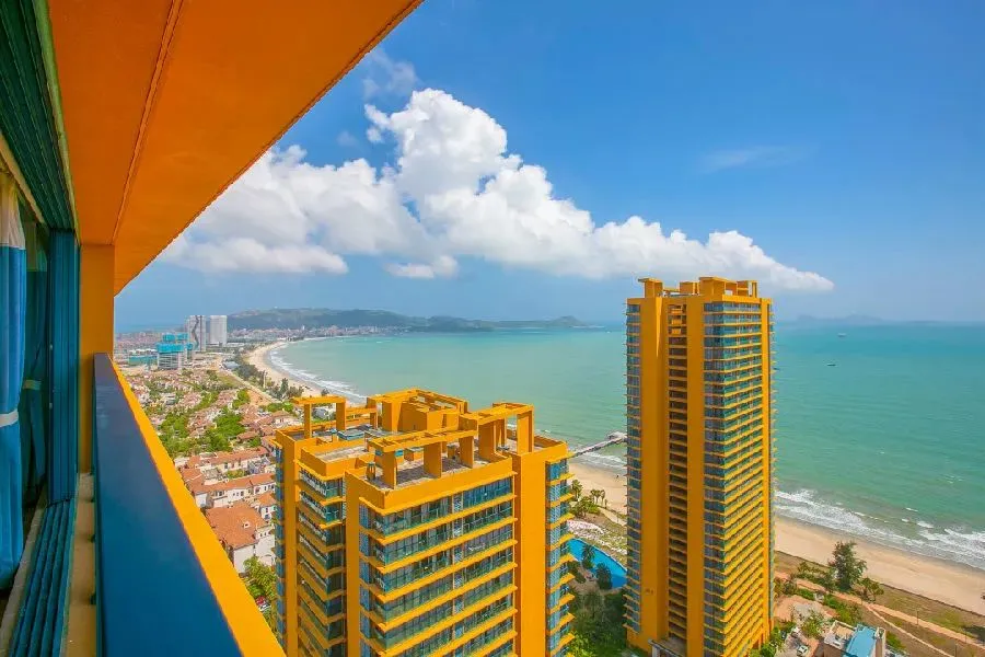 【惠州双月湾海景麻将房】399元抢双月湾·海景·麻将·2房1厅，免费沙滩，推窗见海~