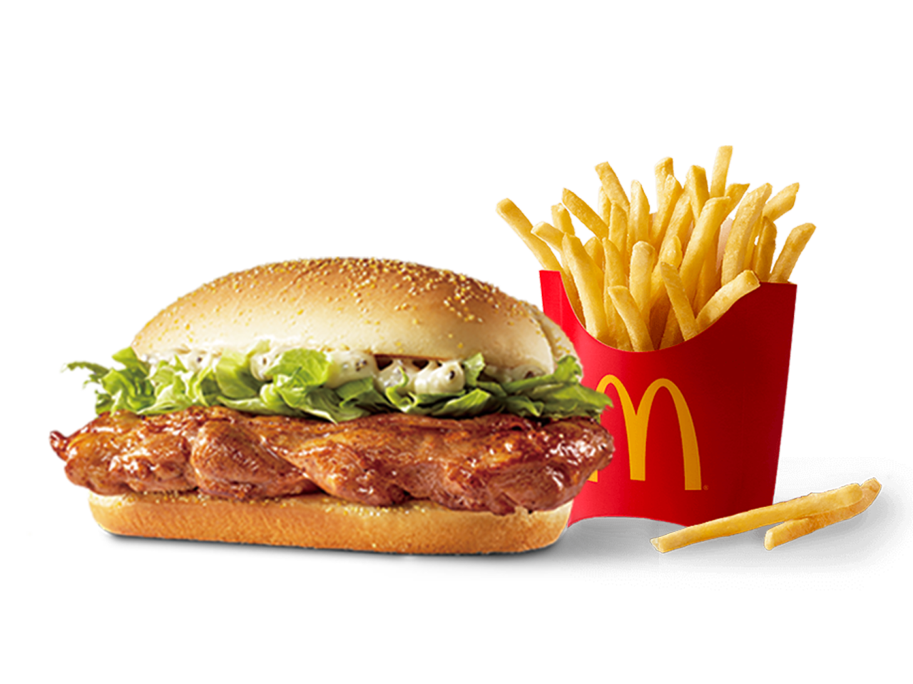 【麦当劳】19.9元吃麦当劳2件套，板烧鸡腿堡+薯条（短信链接兑换取餐）